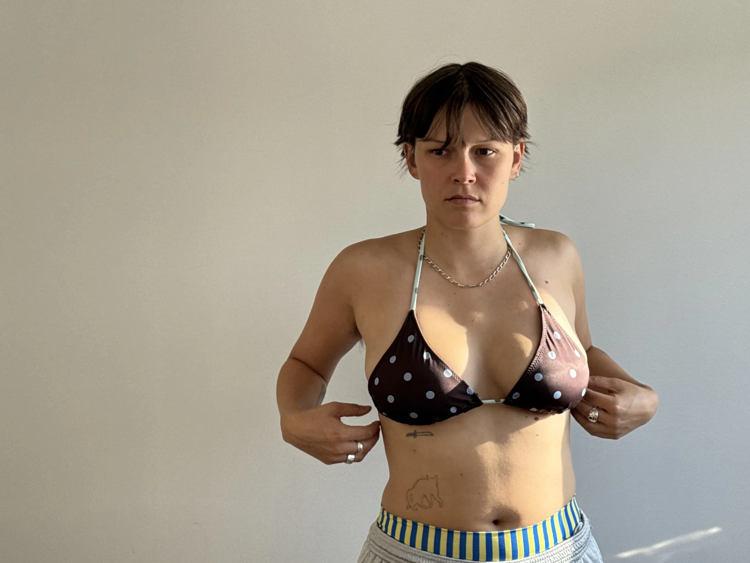 polka bikini top