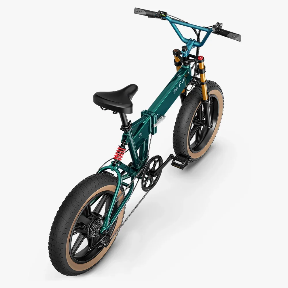 Fiido M1 Pro folding electric bike front view showing suspension fork and fat tyres