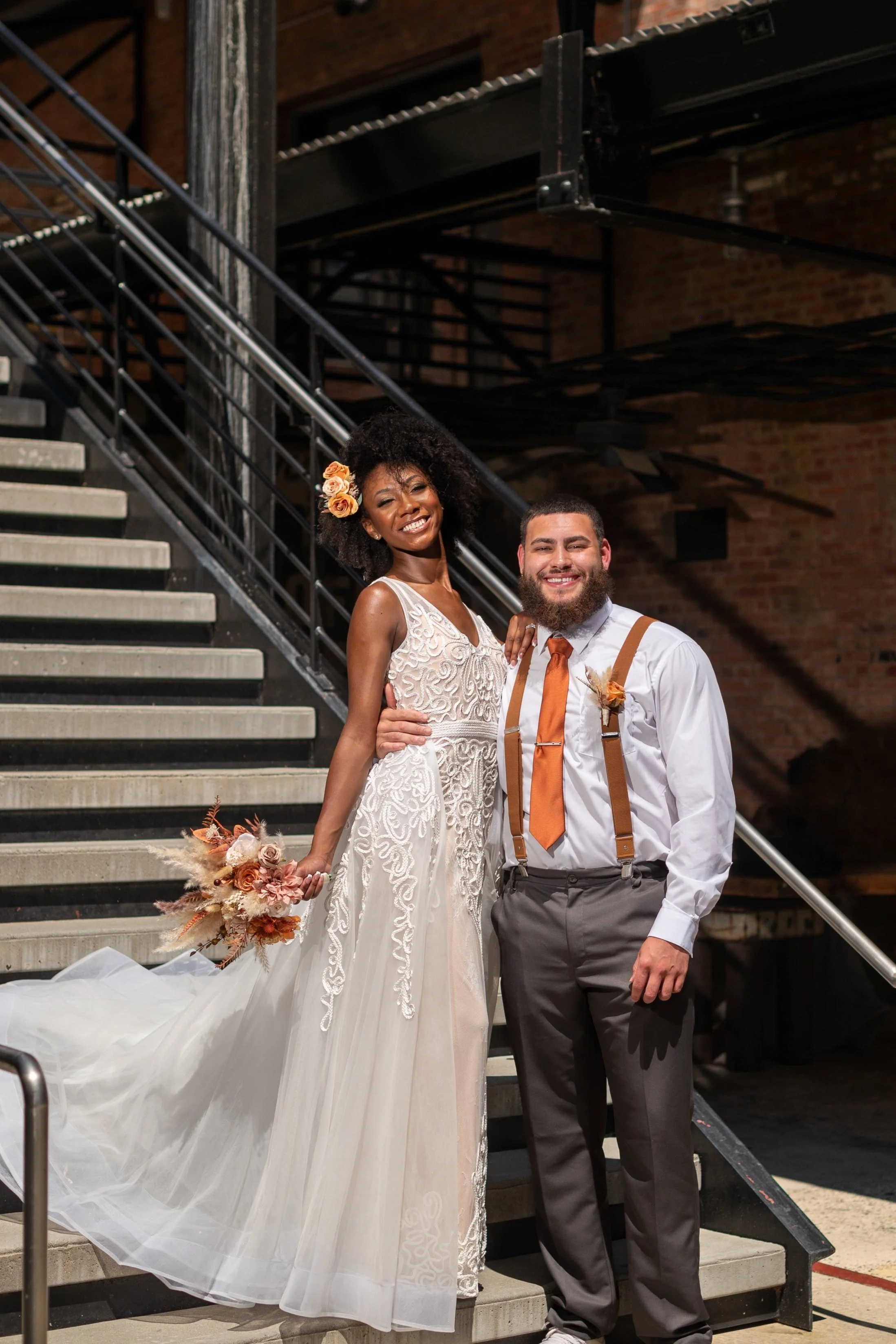 American Tobacco Campus Durham Styled Bridal Shoot - Mars Photo