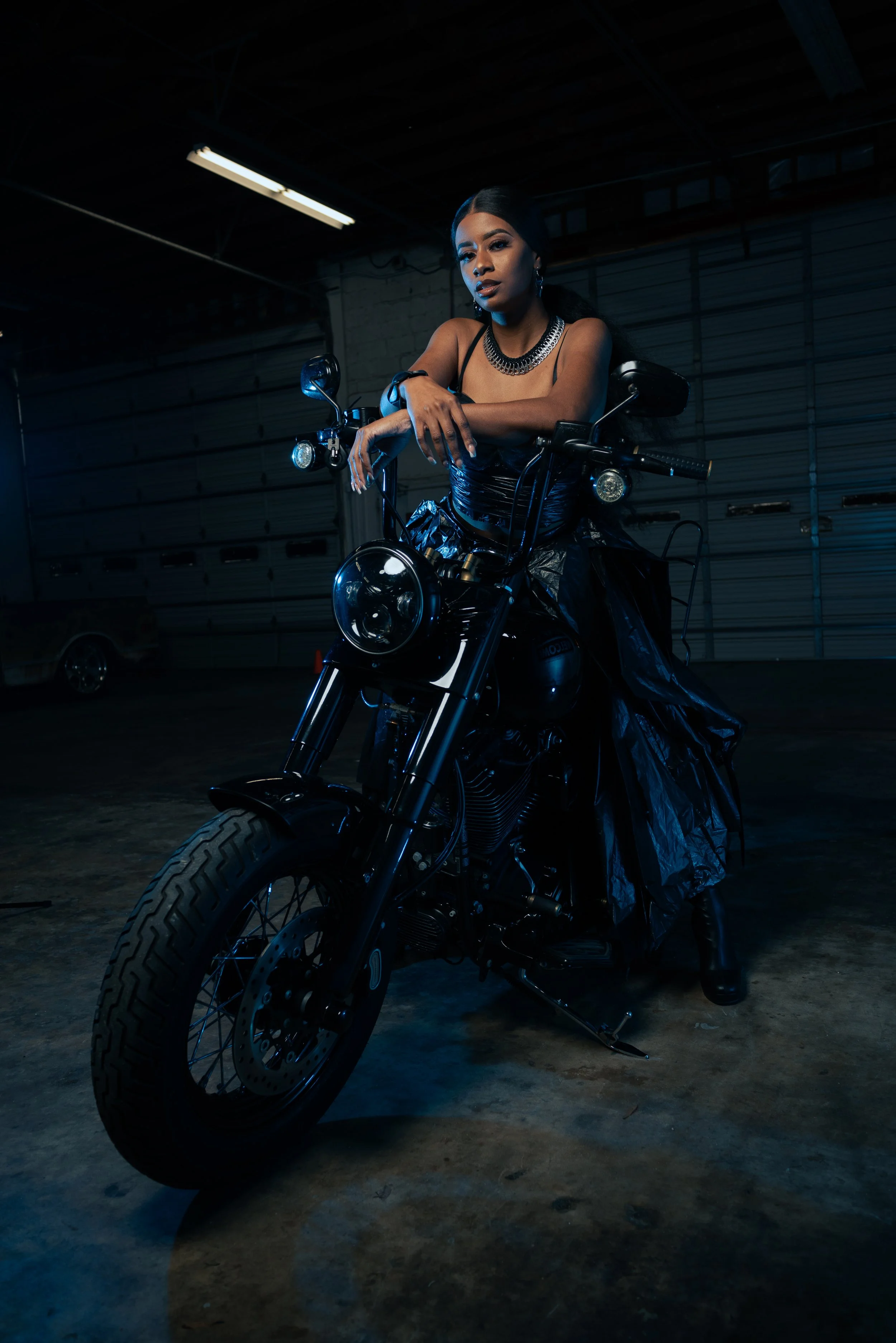 Motorcycle Editorial  Fashion portrait Raleigh