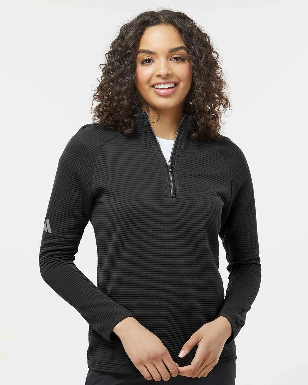Adidas 09053 Women's Spacer Quarter-Zip Pullover