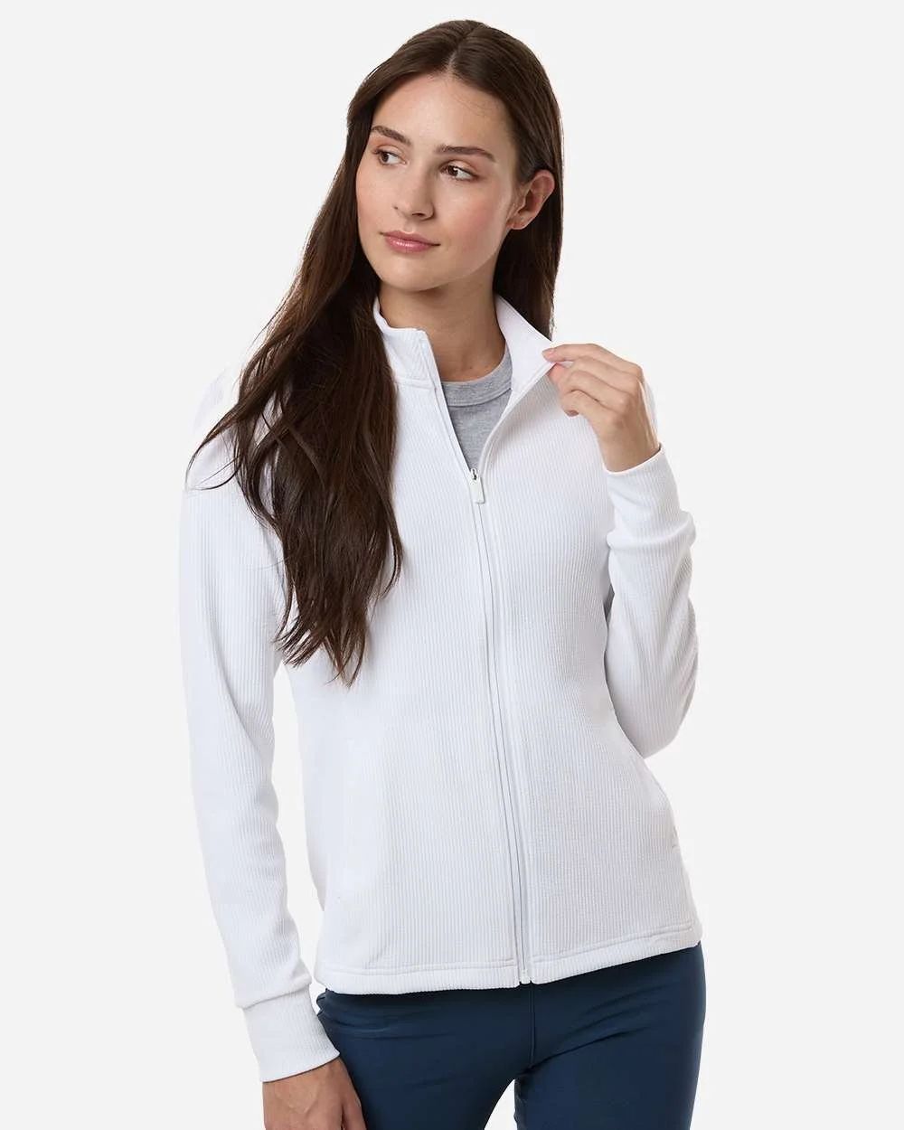 Adidas 15853 Women's Performance Textured Full-Zip Jacket