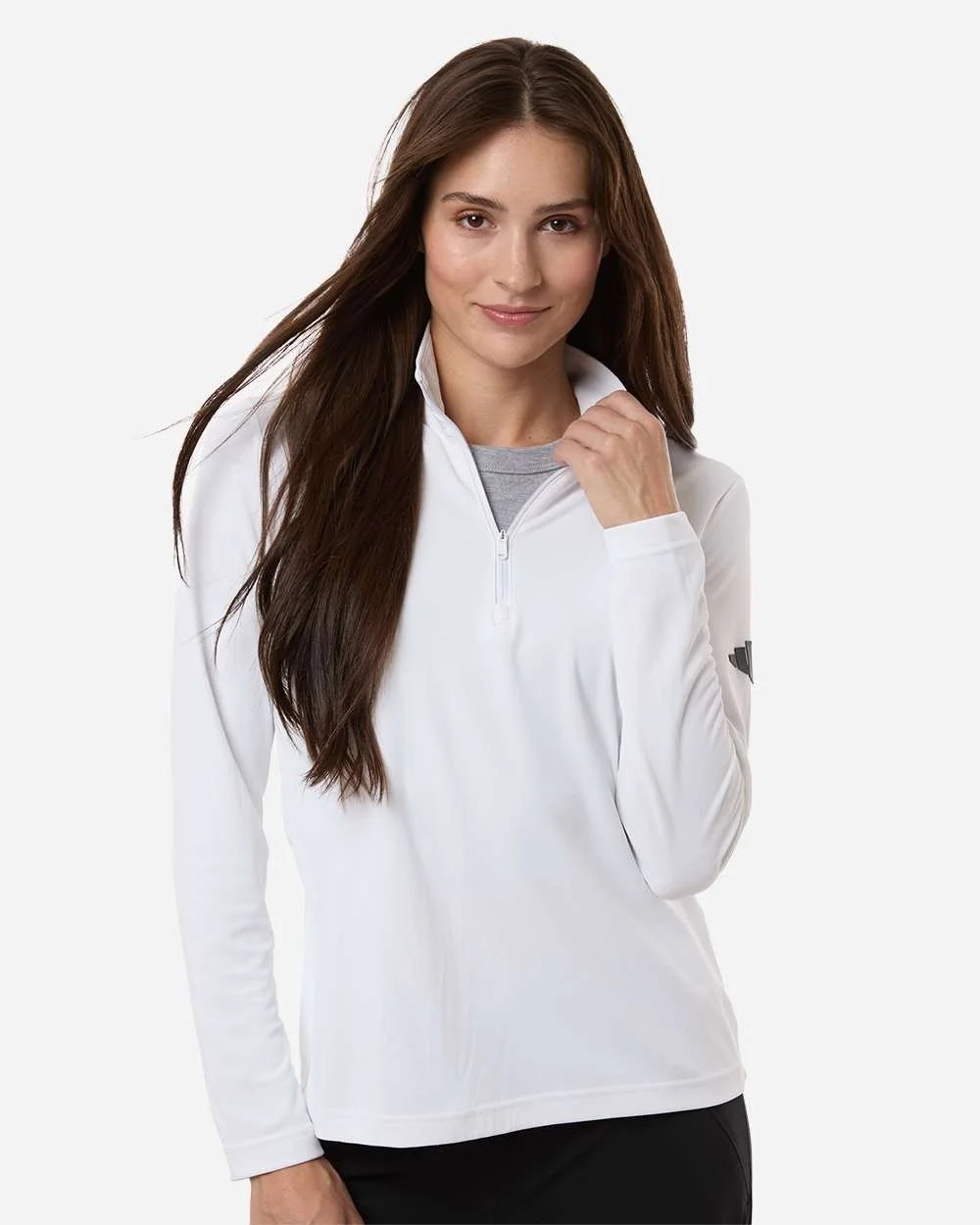 Adidas 15153 Women's Lightweight Quarter-Zip Pullover