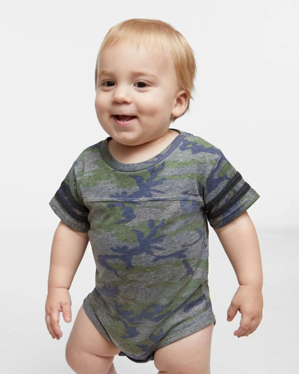 Rabbit Skins - Infant Football Fine Jersey Bodysuit - 4437