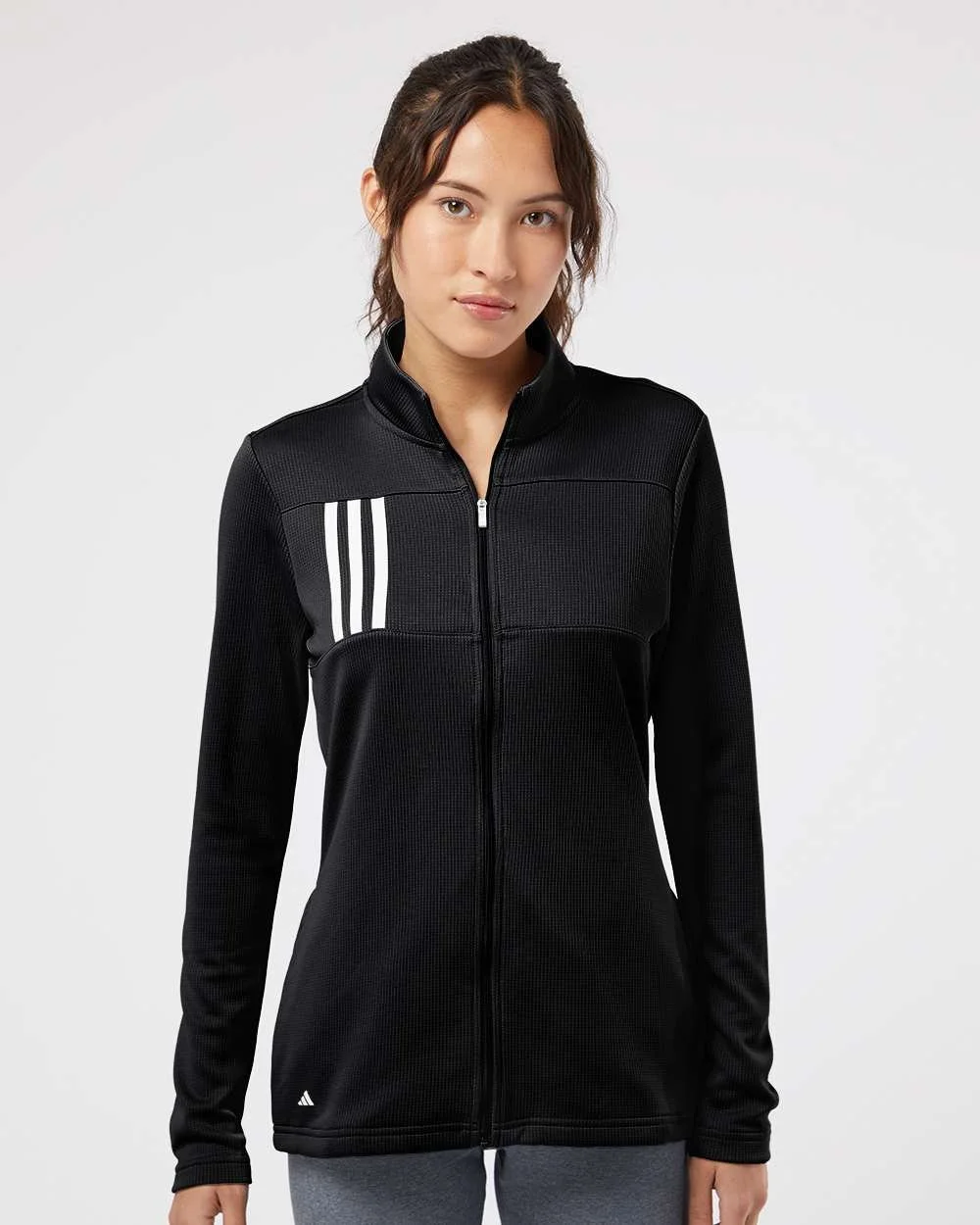 Adidas 03653 Women's 3-Stripes Double Knit Full-Zip Jacket