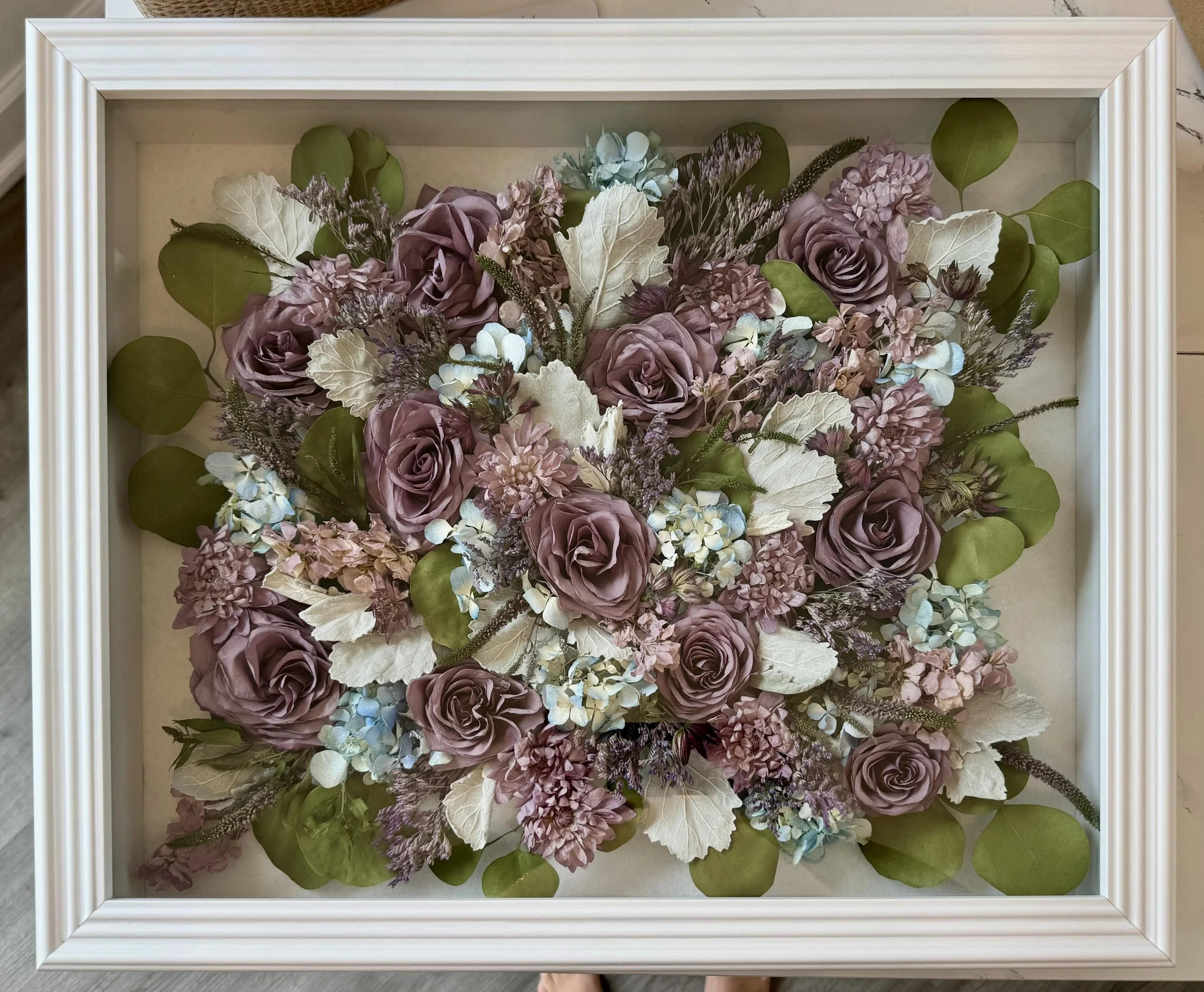 White Shadow Box 16x20