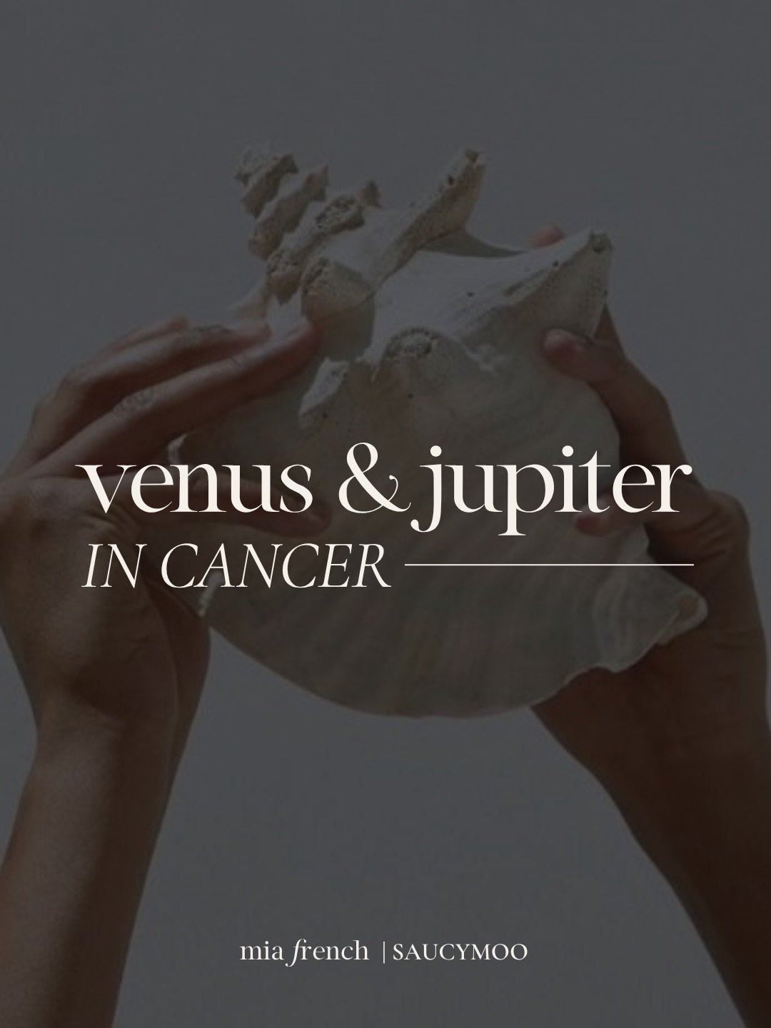 On June 9/10, Venus and Jupiter meet in Cancer, creating one of the most auspicious transits of 2026.

A beautiful moment for asking and receiving. For setting intentions from the heart. For letting your emotions move, your intuition guide you, and y