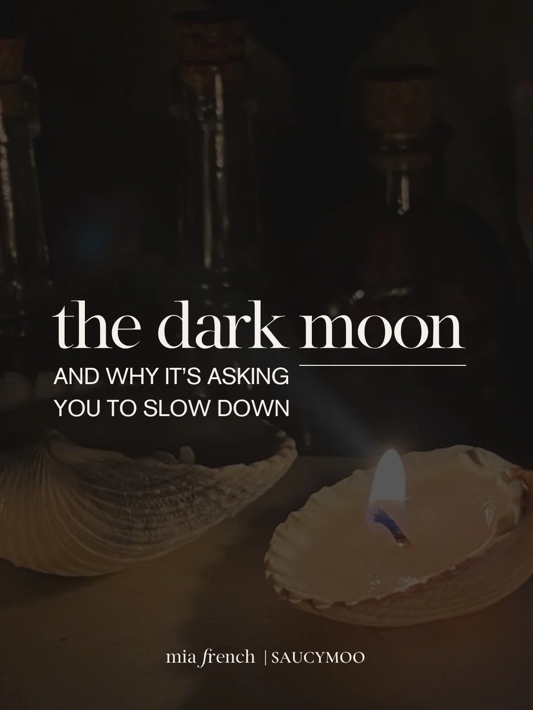 The Dark Moon is the beautiful phase of darkness before the light. And we don&rsquo;t always pay enough attention to this phase which is giving us permission to slow down, rest, retreat and clear away anything that is feeling heavy, noisy or simply n