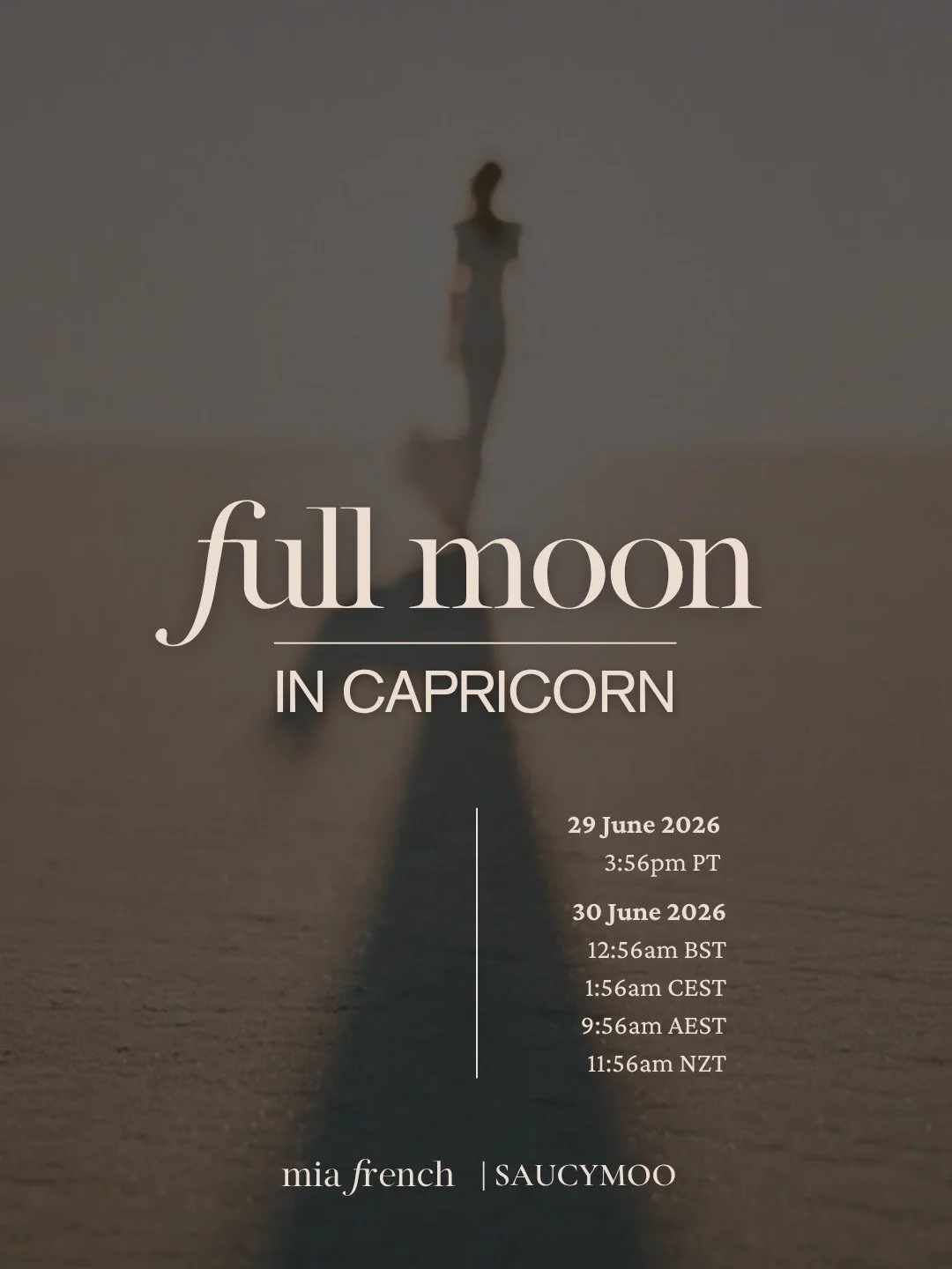 Capricorn Full Moon 🖤✨🐐

Honour yourself and celebrate how far you&rsquo;ve come.

This Full Moon is a moment of reflection, release and recognition. Capricorn can become so focused on the next mountain, the next goal, the next thing to build, that