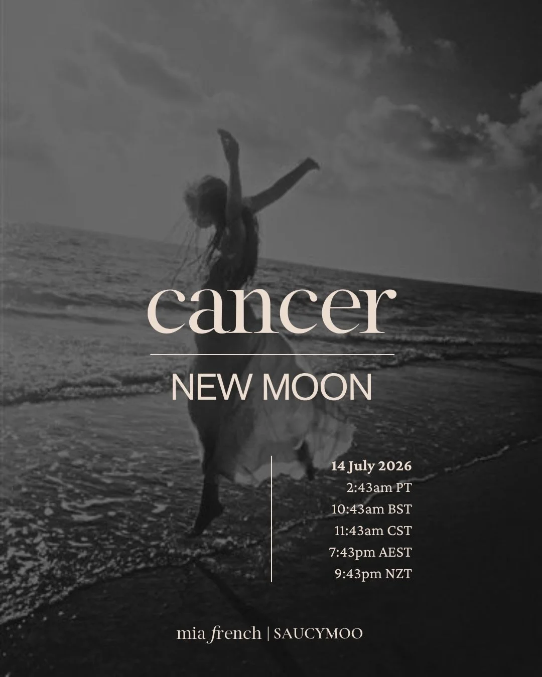 Cancer New Moon 🌑🐚🌊

A gentle invitation to slow down, soften, remember, and come home to yourself.

Take what resonates, leave what doesn&rsquo;t, and be kind to yourself over the coming weeks.

Which house is this New Moon activating for you?

R