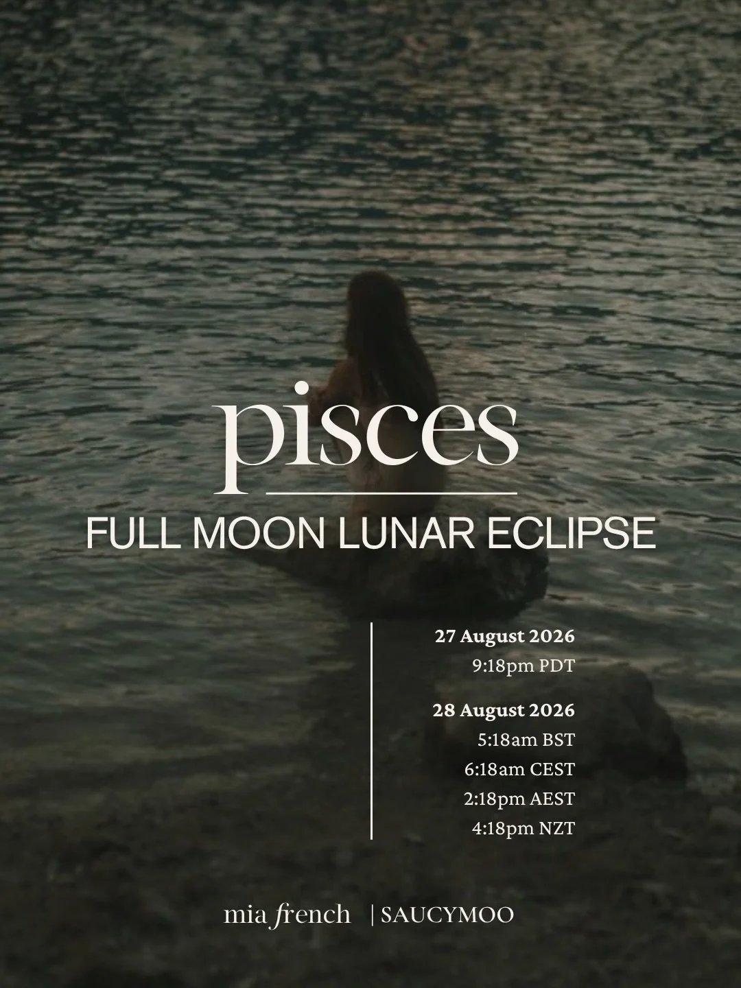Comment BIRTH CHART and I&rsquo;ll send you my FREE Astrology Basics Guide so you can start learning the language of the stars ✨ 

Pisces Full Moon Lunar Eclipse 🖤🌊🧜🏻&zwj;♀️

The final Pisces eclipse in this current cycle - we have been moving th