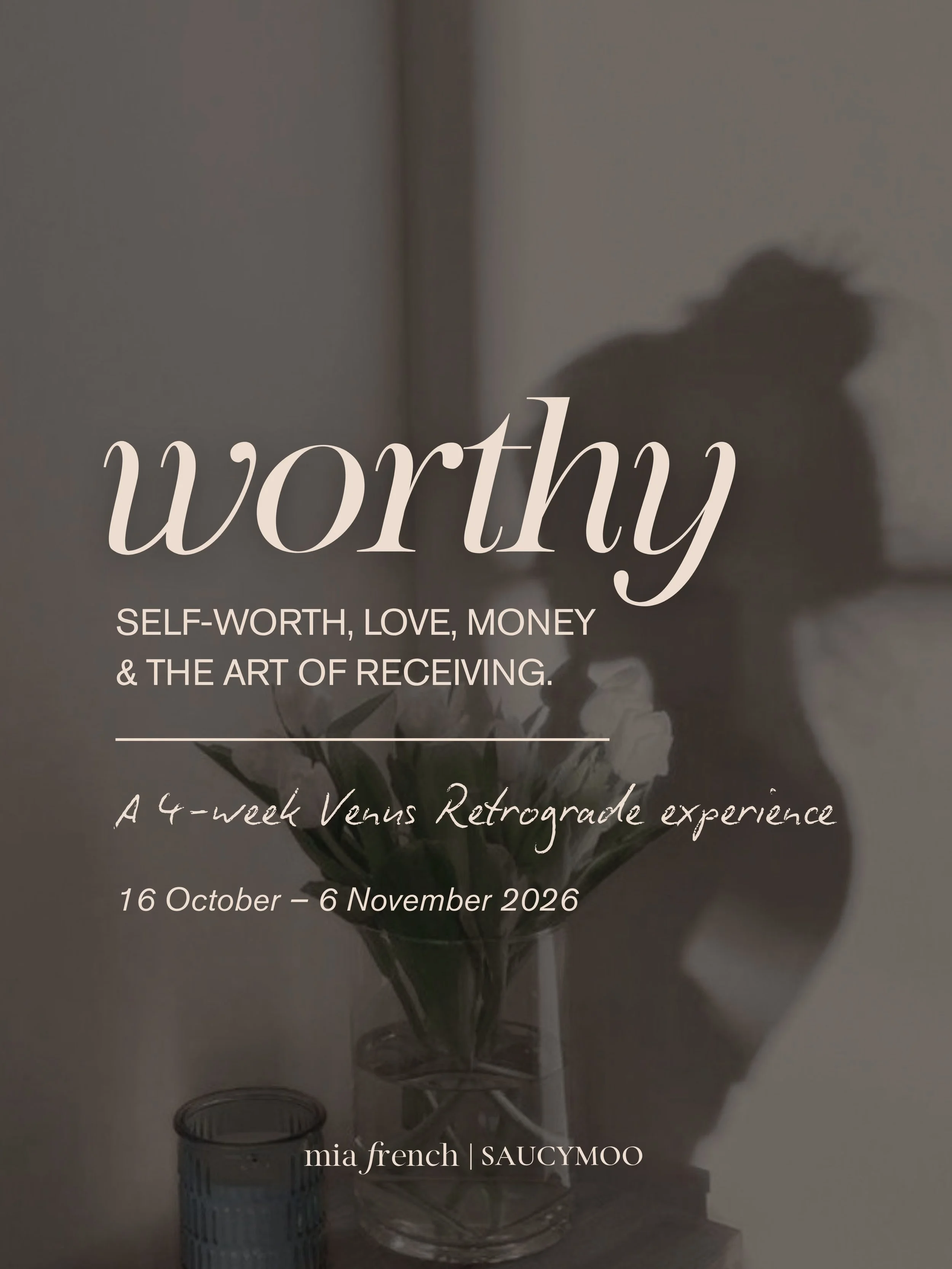 Comment WORTHY to explore your relationship with self-worth 🤍

I created WORTHY because I&rsquo;ve struggled with self-worth and self-doubt at different times throughout my life. I&rsquo;ve done a lot of work around both, but I also know that my rel