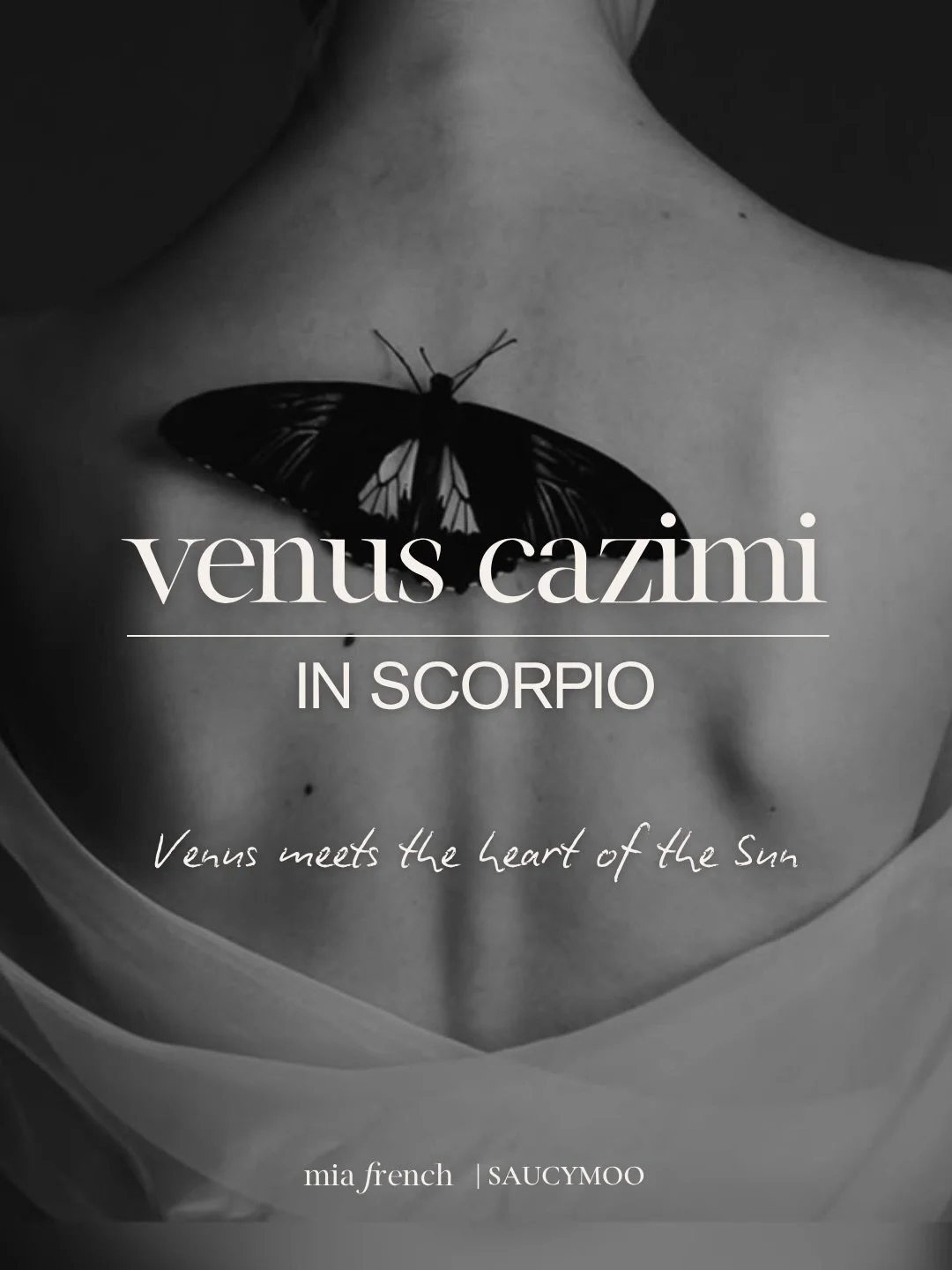 Venus Cazimi in Scorpio 🖤🦋

On October 23/24, Venus retrograde meets the Sun at 0&deg; Scorpio, marking the final Venus cazimi in Scorpio in this long-running eight-year sequence, and in our lifetime. Think back to 2018, 2010, 2002, 1994 &hellip; t