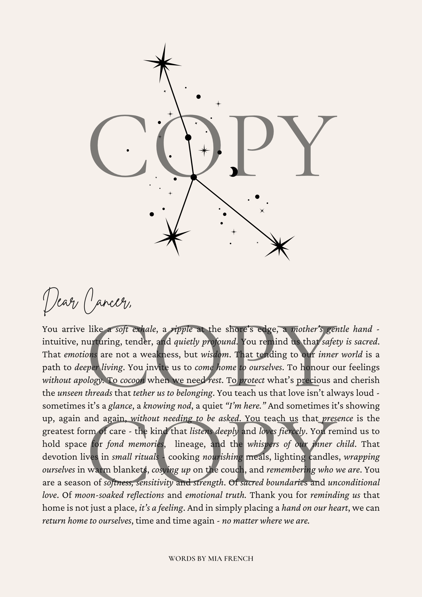 Dear Cancer ~ Design 1