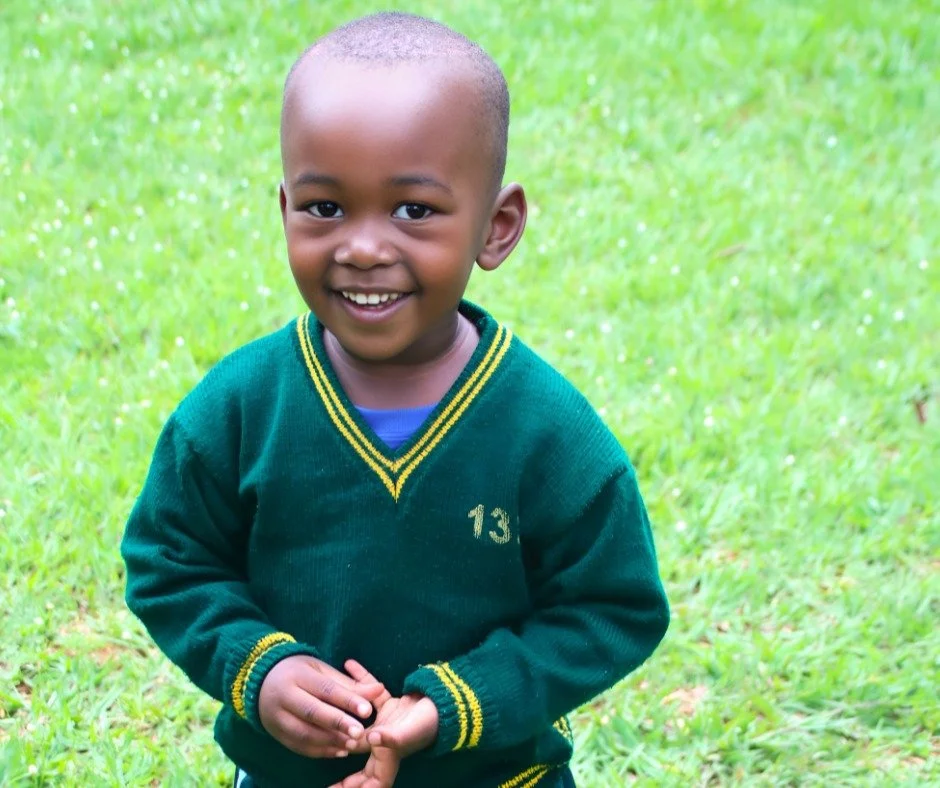 Ian has a bright smile because he now has a sponsor. He is one of several young children who needed sponsorship to join our Early Childhood Development program. With his sponsorship, Ian will receive food, daily shelter, education, and health care. H