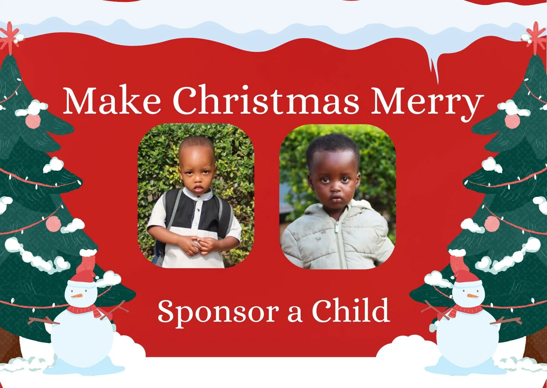 Help make this a Merry Christmas for Ryan and Dieudonne by becoming their sponsor! Both of these little boys have been waiting months for a sponsor, and they are the last two of the children who hoped to enter our Early Childhood Development program 