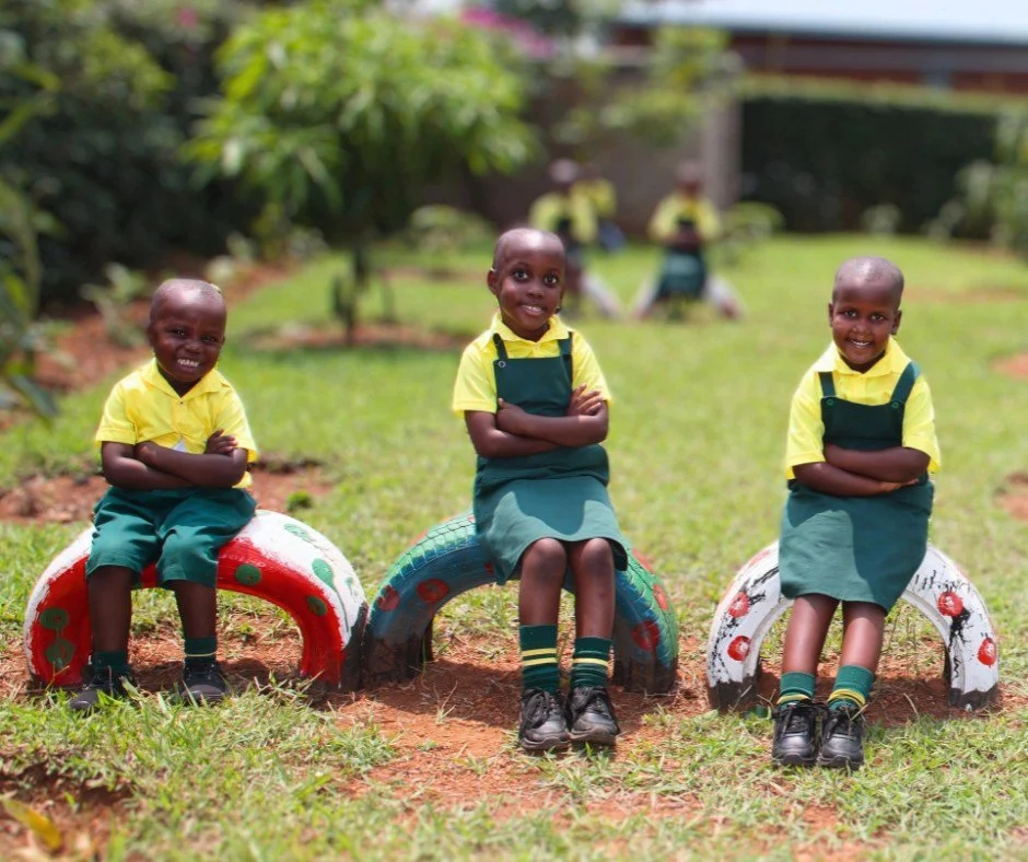 Three of our Early Childhood Development students, Nolan, Gianna, and Ella, are using their recess to enjoy this morning&rsquo;s warm sunshine. We are thankful for our lovely campus and its spacious green spaces, which provide our students with pleas