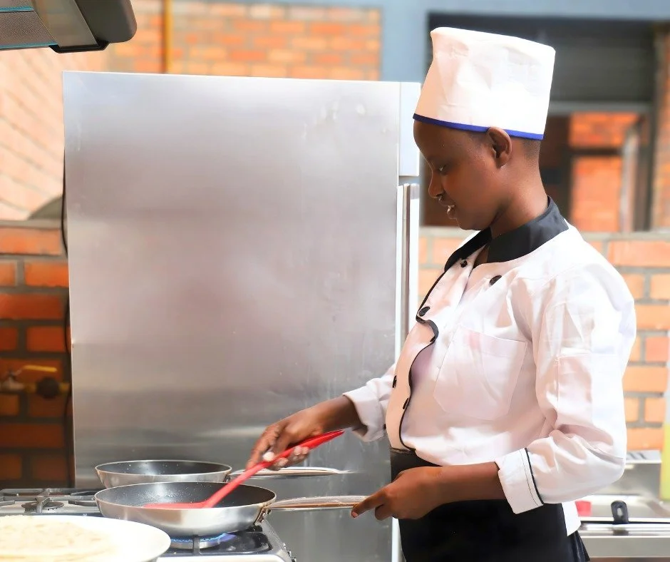 This is Emelyne Umutesi, a student currently enrolled in our Food &amp; Beverage Management program. We asked Emelyne what she is learning in our F&amp;BM Program and how she expects the training she and her fellow students are receiving will benefit