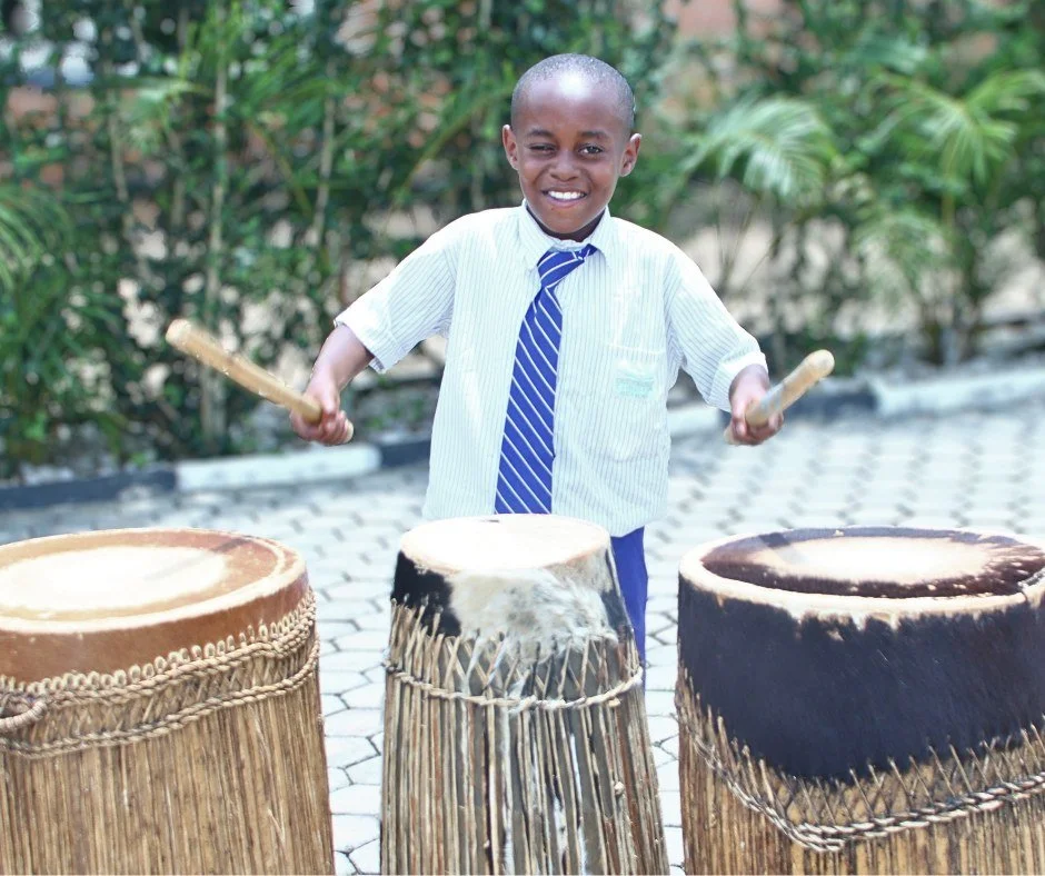 Happy Friday!

Yvan, one of our talented RCCS student drummers, is bringing energy and rhythm to today&rsquo;s program. What he may lack in size, he more than makes up for in enthusiasm&mdash;you can see the joy in every beat.

In Rwanda, drums&mdash
