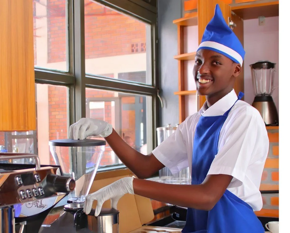 This is Blessing&mdash;one of the students in our Vocational Training Program in Food &amp; Beverage Management.

In the fall of 2025, Rwanda Children launched this program to create a pathway for students beyond Secondary school.

Over three years, 