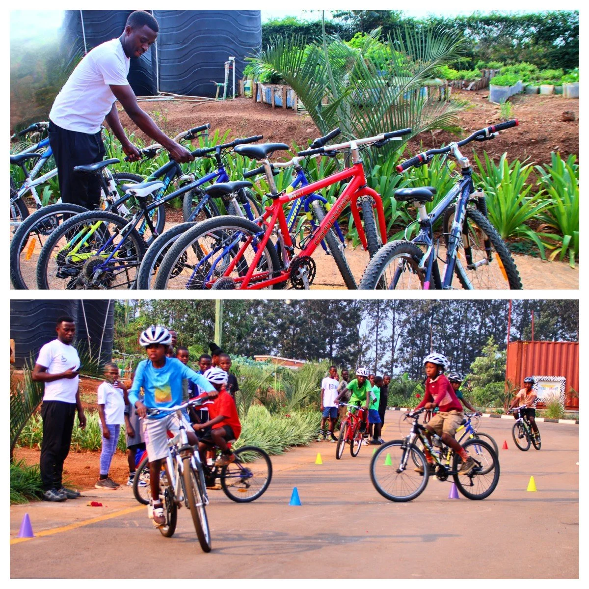 Before the first child arrives, the work has already begun.

Every Friday, Premier Nsabiyaremye checks bicycles, adjusts seats, and gets everything ready before young riders begin rolling onto Rwanda Children's Field of Dreams cycling track.

Soon th