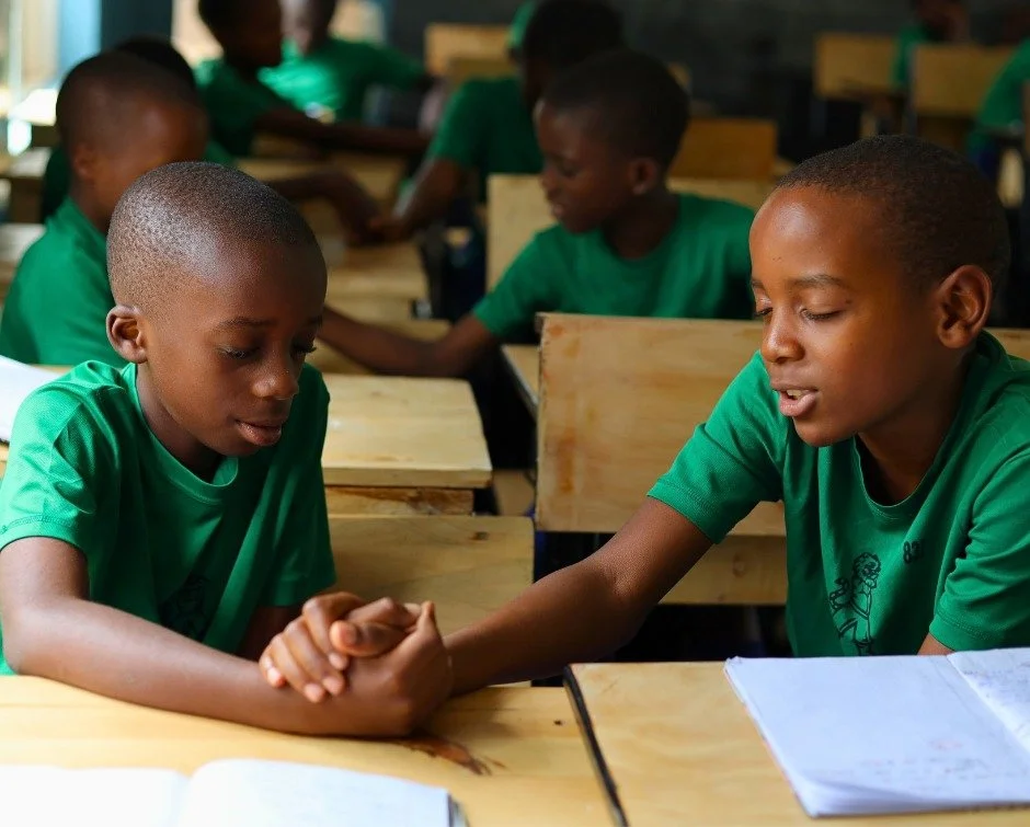 Ten seconds before an English test, the whole classroom stopped.

The teacher asked his RCCS Primary 5 students to pray together before a test.

Among them was 11-year-old Eustache, who dreams of becoming a neurologist.

&ldquo;I asked God to help me