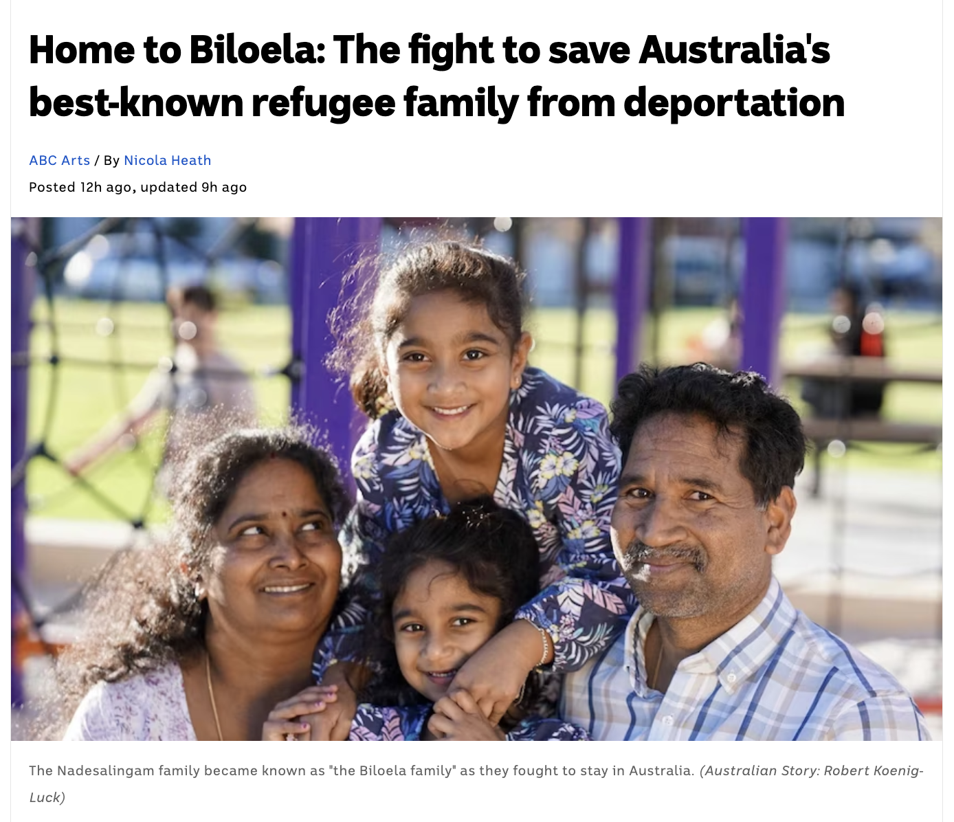 Rebekah interviewed by ABC Australia