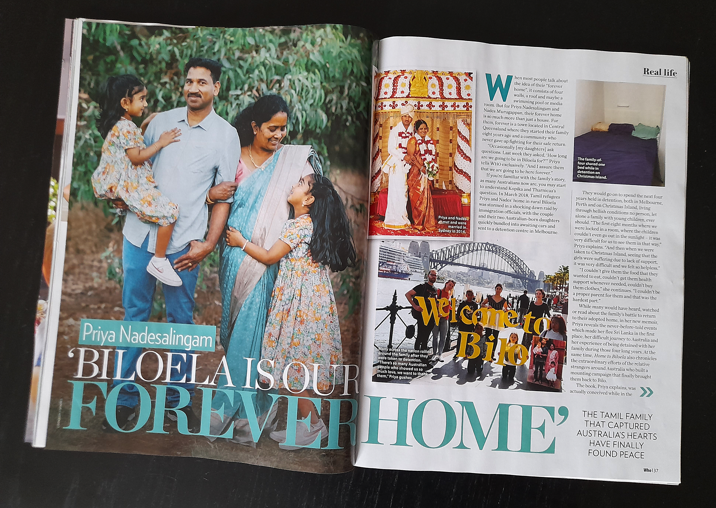 The family talk about the book in WHO Magazine