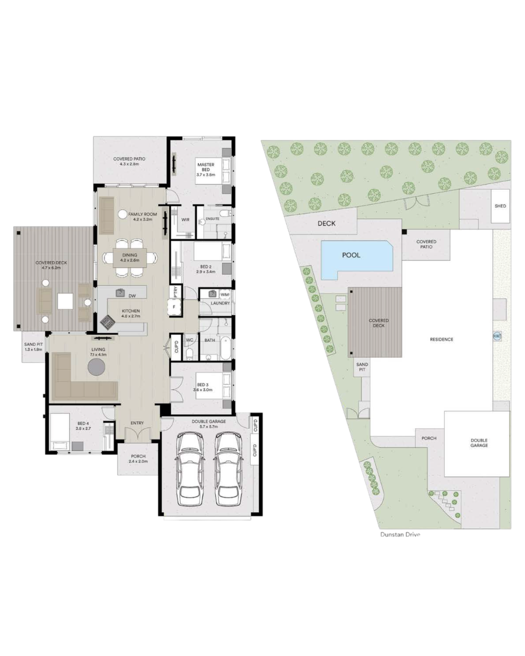 House floor plan including siteplan for house on the market. marketing. billy jaz mcgrath palm beach agent
