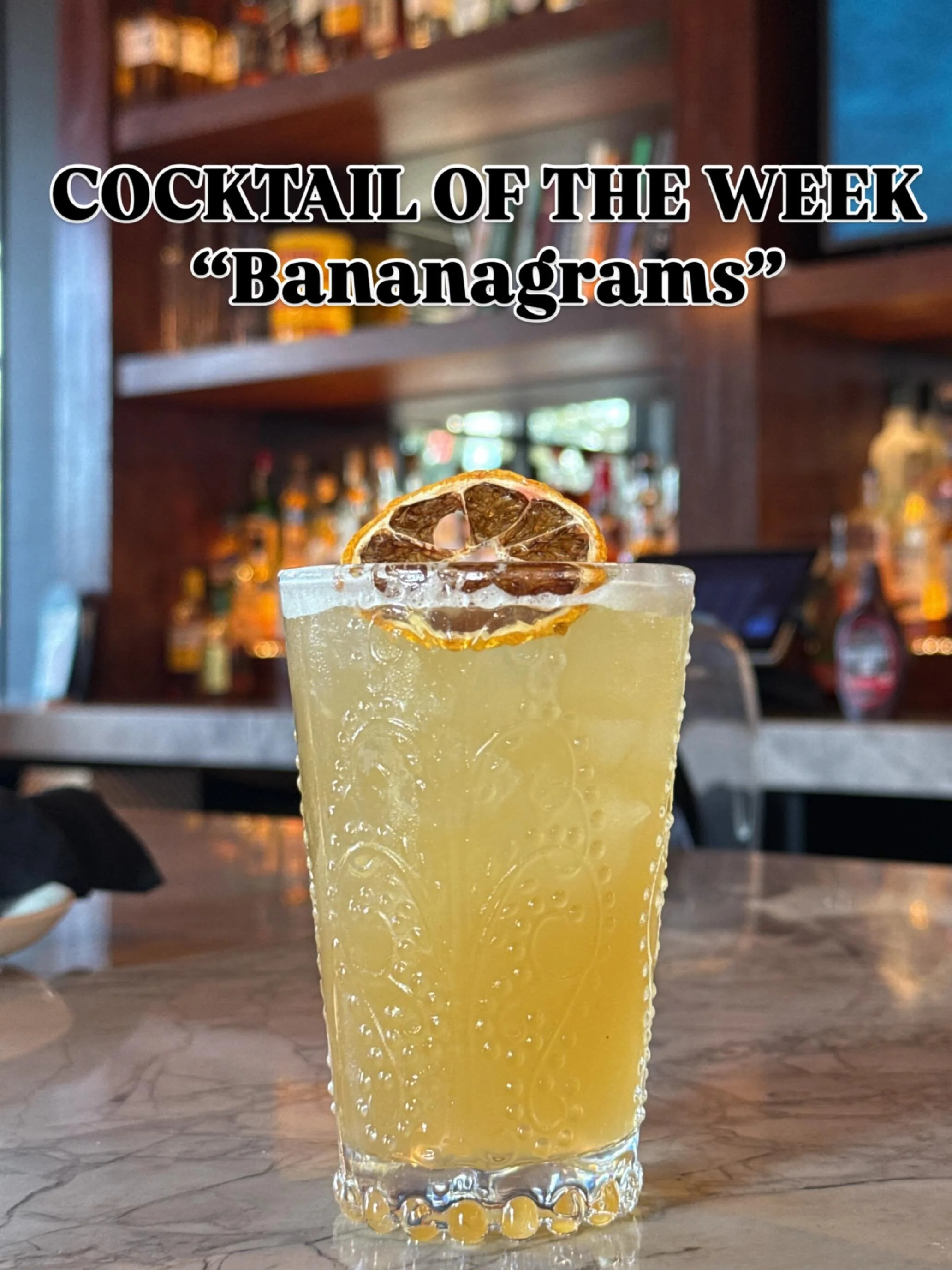 Cocktail of the Week &ndash; Bananagrams
Spicy tequila with banana liqueur, falernum, fresh lemon, and pineapple for a tropical, refreshing sip.