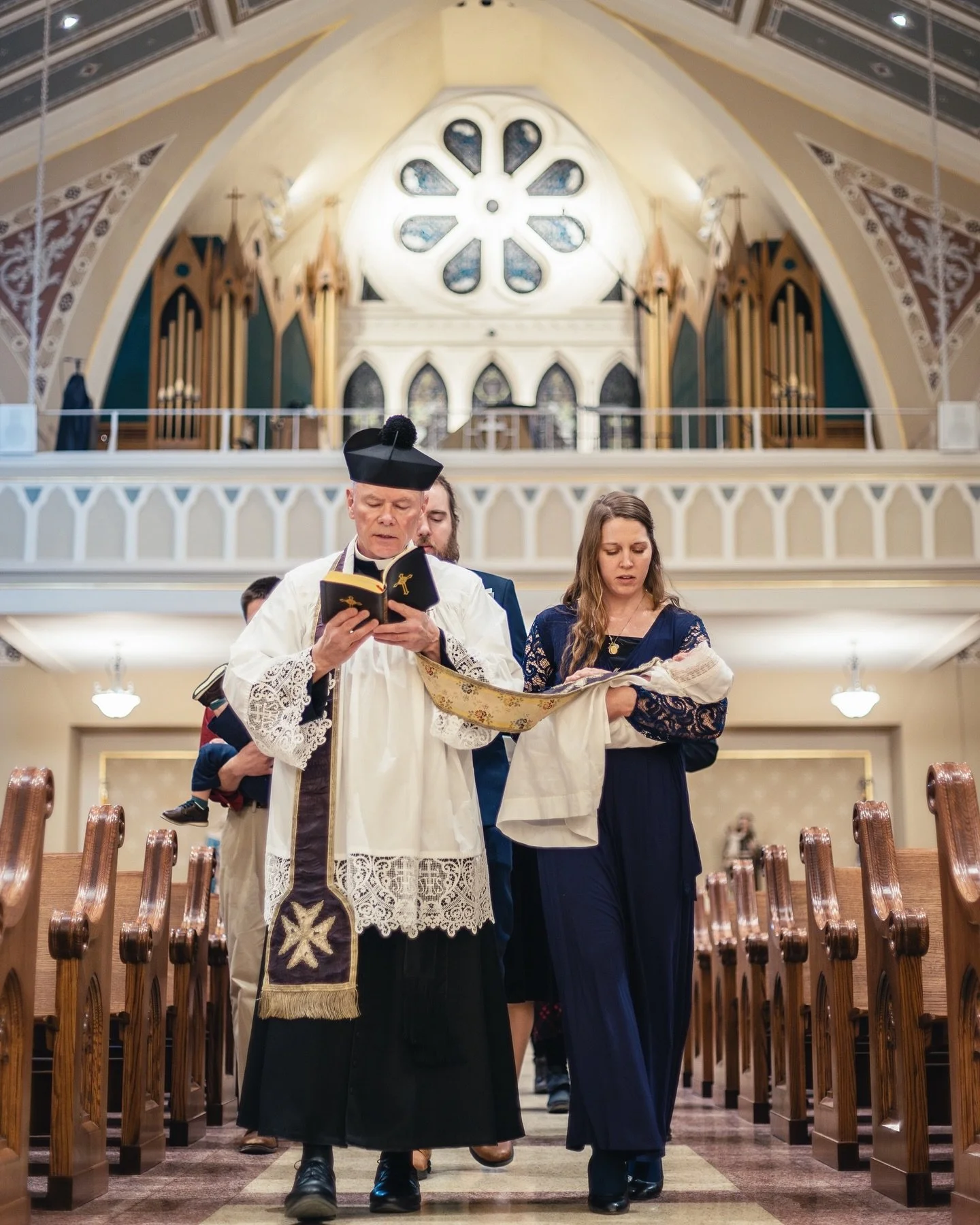 After the Holy Sacrifice of the Mass, this child was baptized according to the traditional Roman Rite. The ceremony, preserved through centuries, speaks to the Church&rsquo;s deep understanding of what it means to be born again in Christ.

Before the