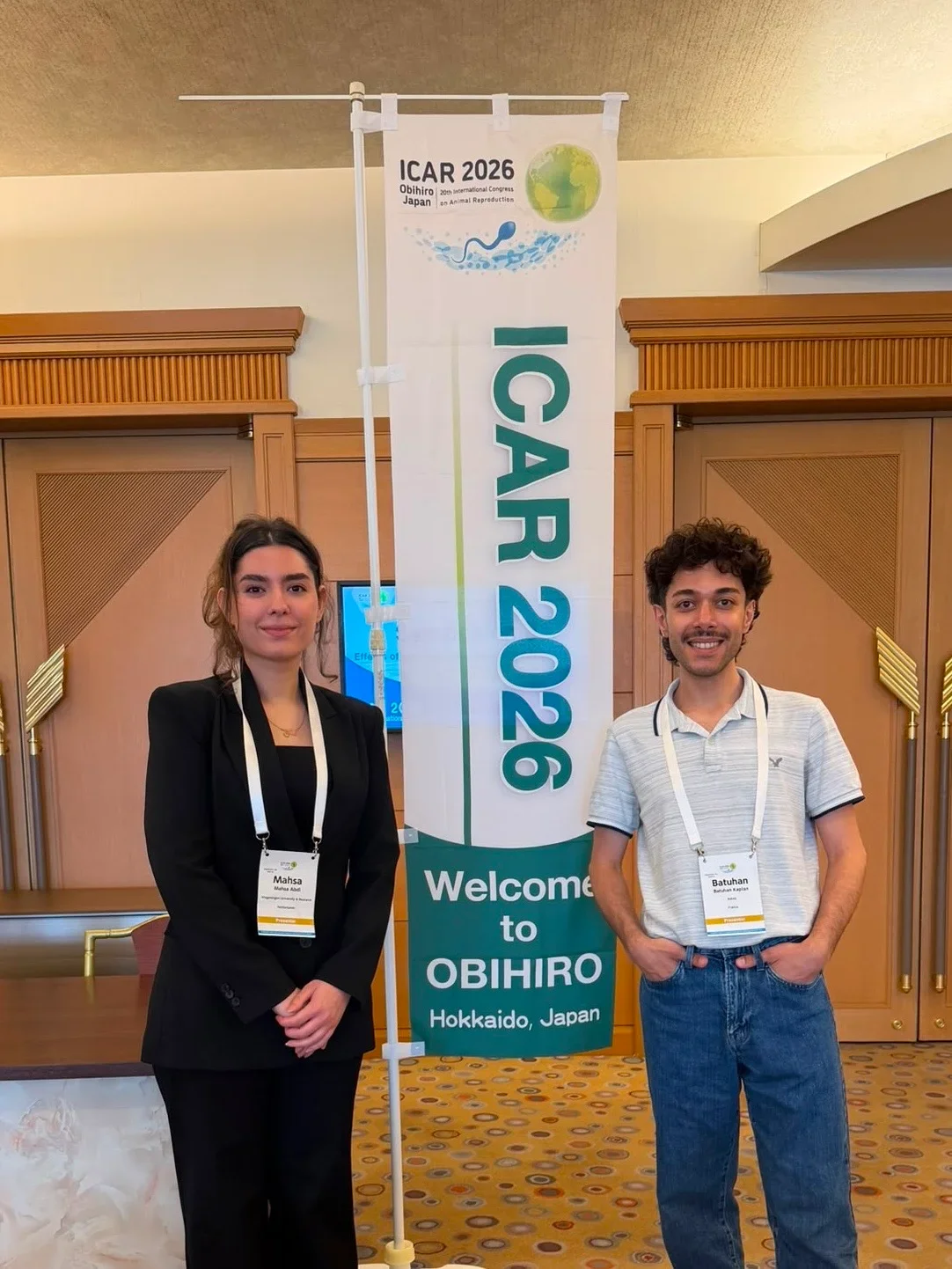 Mahsa Abdi and Batuhan Kaplan, CryoStore DCs, at the ICAR Welcome Cocktail