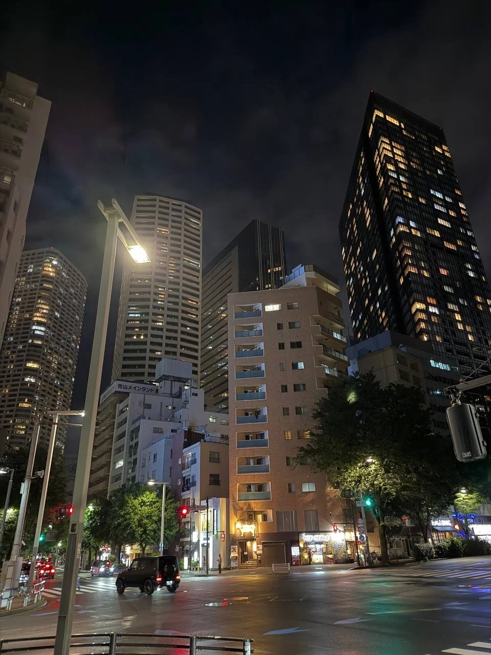 Night view of Shinjuku streets