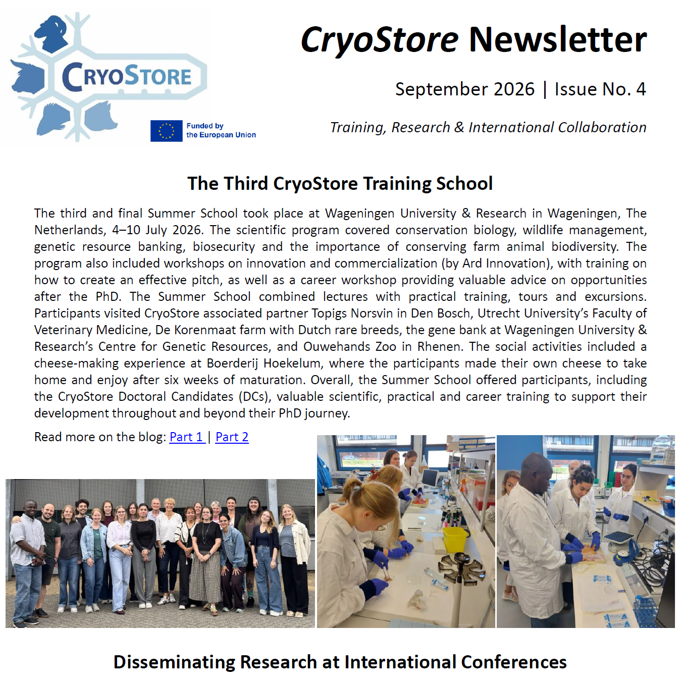 CryoStore Newsletter