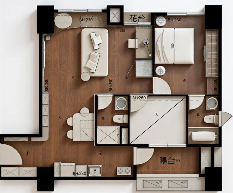 皇普元首之道格局調整後平面圖