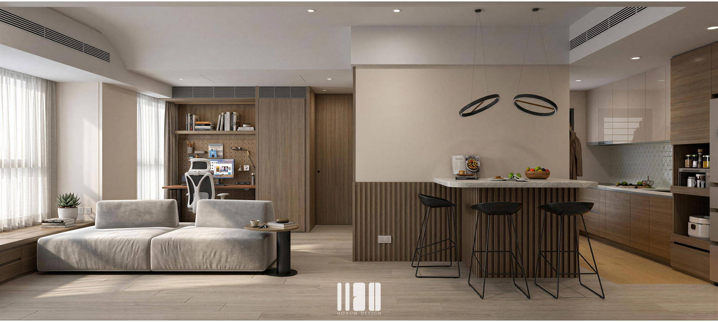 青埔皇普元首之道開放式餐廚空間設計