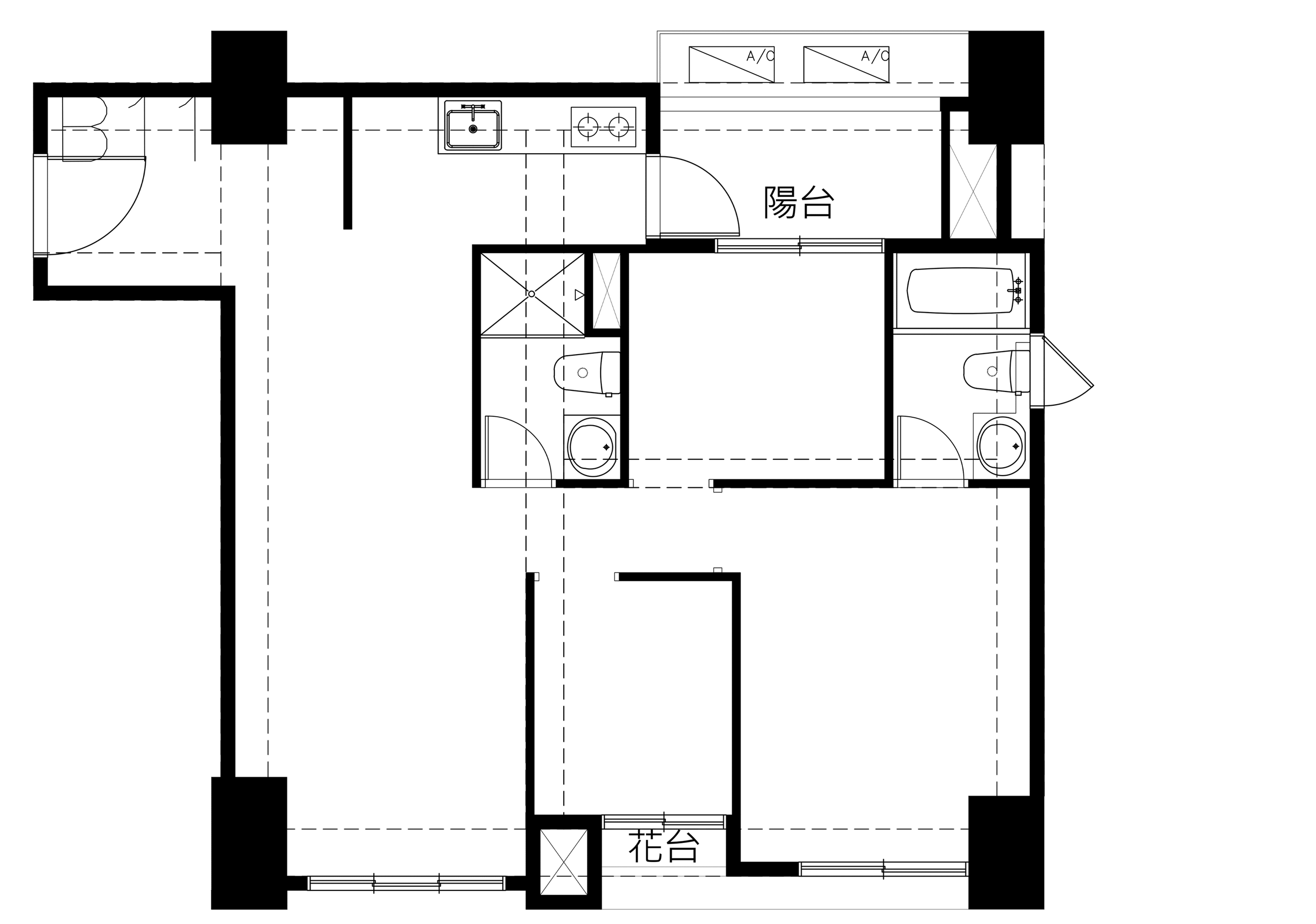 皇普園首之道原始平面圖 3房格局