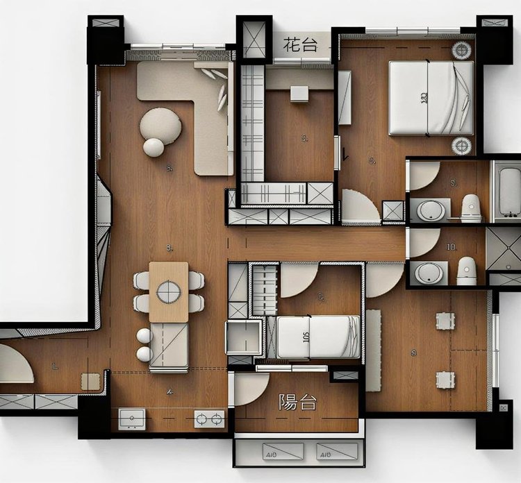 四房改三房格局優化設計，提升收納與餐廚機能