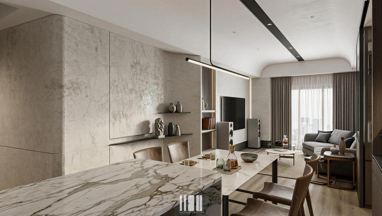 桃園青埔皇普園首之道室內設計，四房改三房格局優化案例