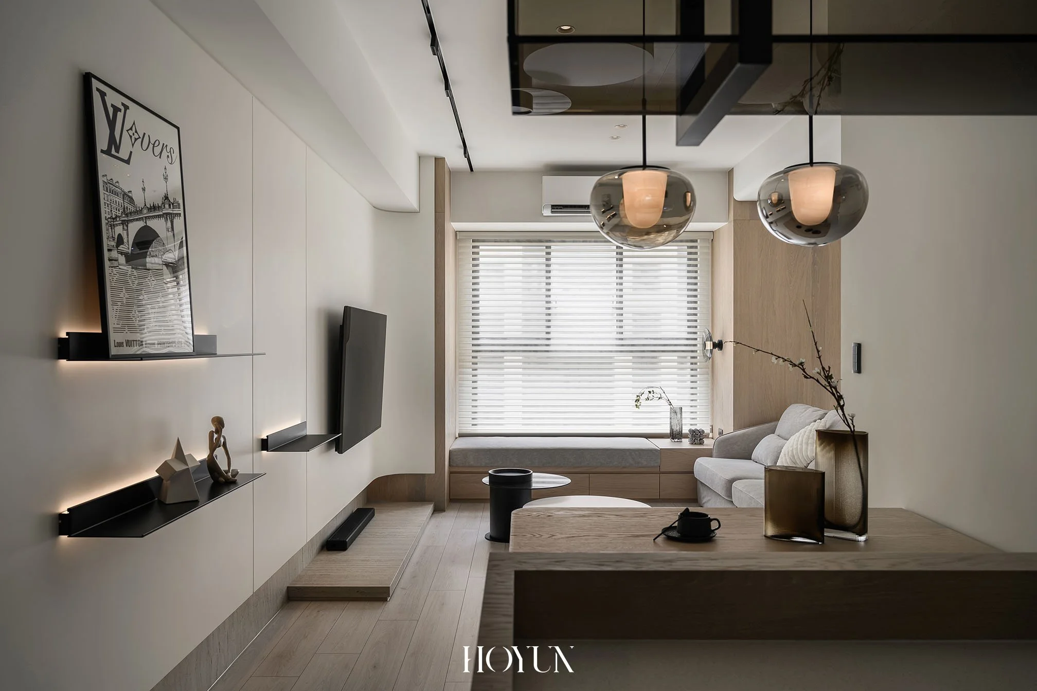 客廳另一視角｜線條與光的層次