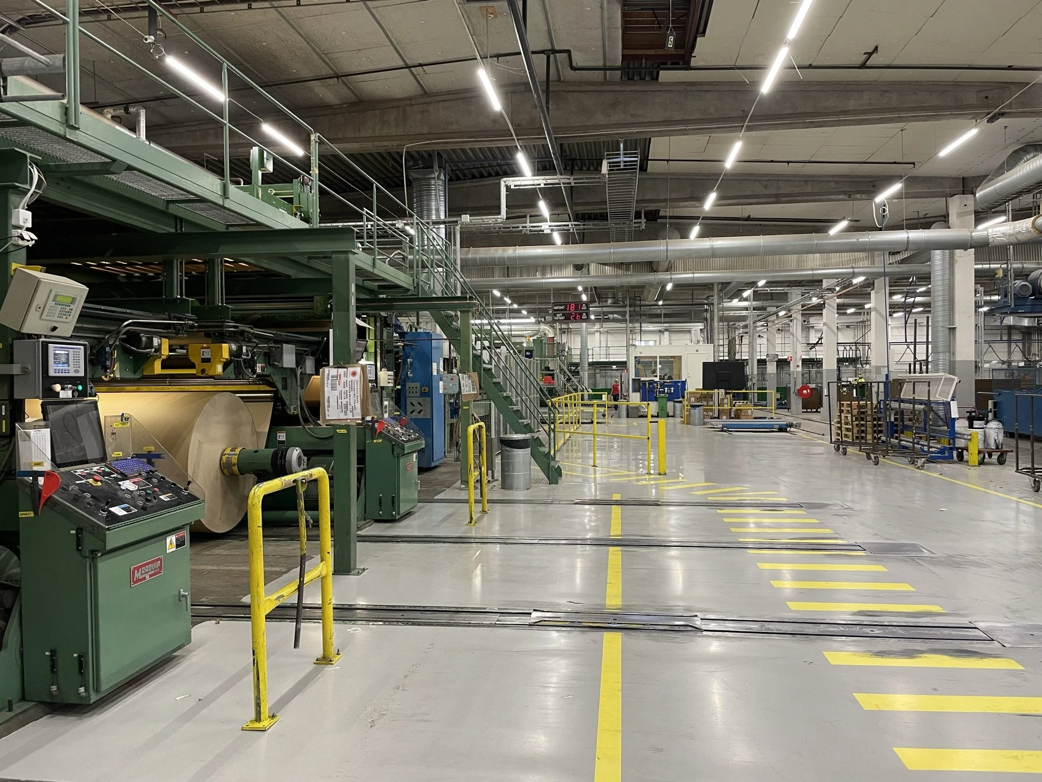 MHI/Marquip Ward United (BW Papersystems) 2500 Three-ply Corrugator Production Line corrugators complete