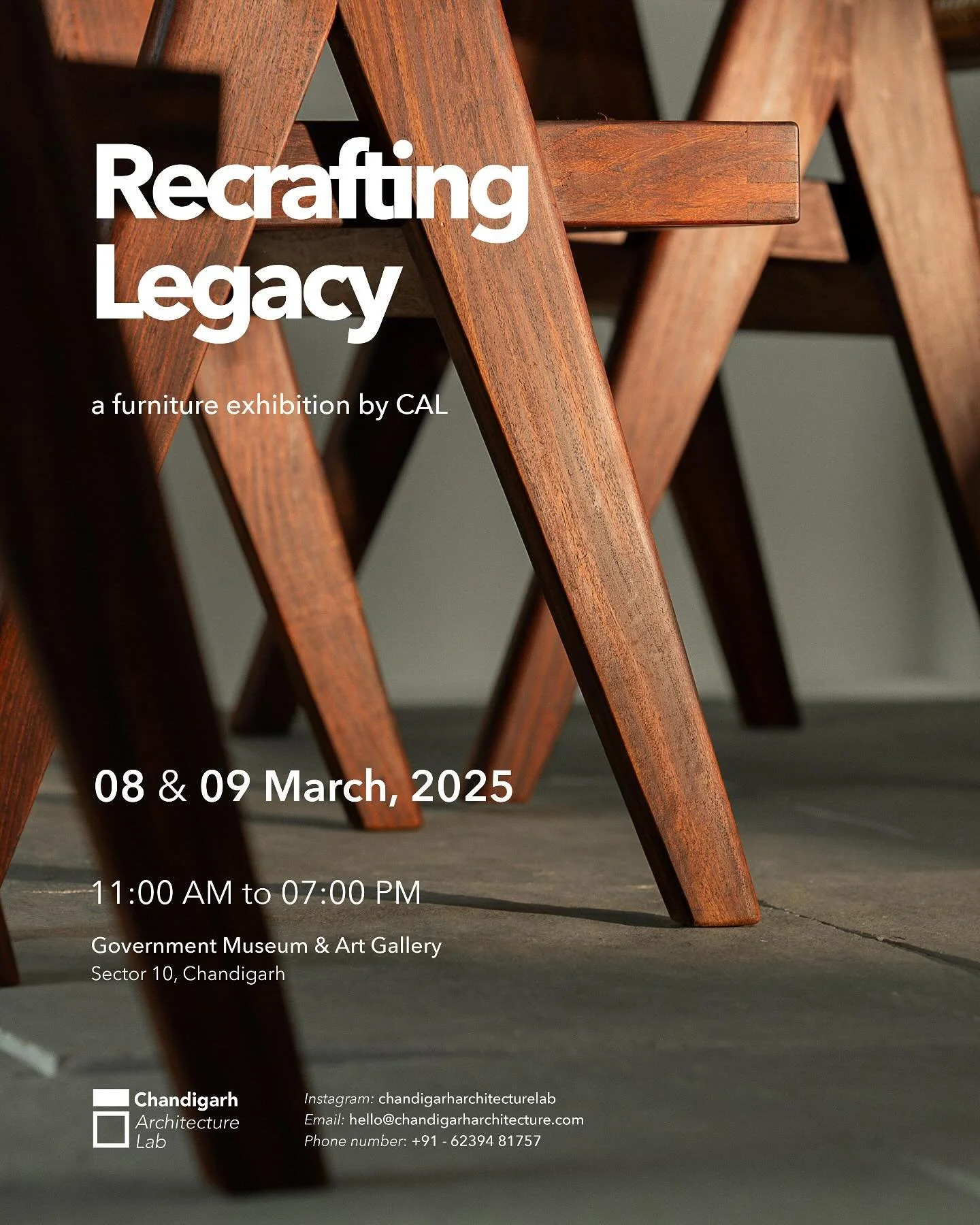 Our heartfelt invitation for CAL&rsquo;s first solo exhibition at Government Museum &amp; Art Gallery.

After more than 2.5 years of research, prototyping and understanding the nuances, we are thrilled to unveil our first batch of iconic Chandigarh F