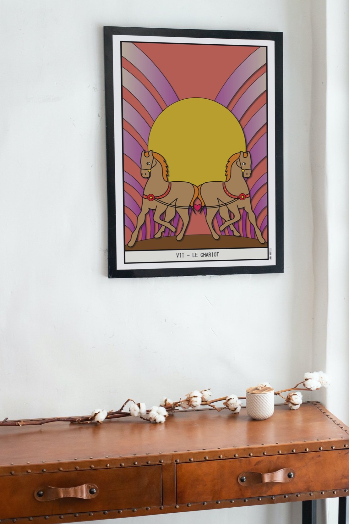 Black+wooden+portrait+frame+hanging+over+the+wooden+table+in+the+hallway+near+the+window_tarot+7+le+chariot.jpg