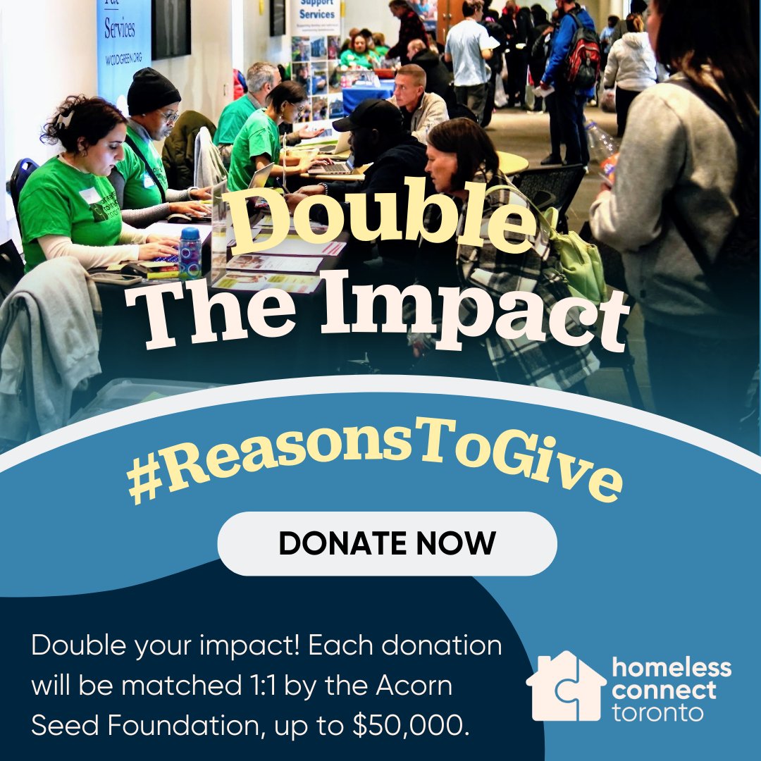 #ReasonsToGive: Double the impact. 💰⁠
⁠
Thanks to the Acorn Seed Foundation, every dollar donated this month will be matched&mdash;up to $50,000. 🤝⁠
⁠
That means every gift has twice the power to support individuals experiencing homelessness. Let&r