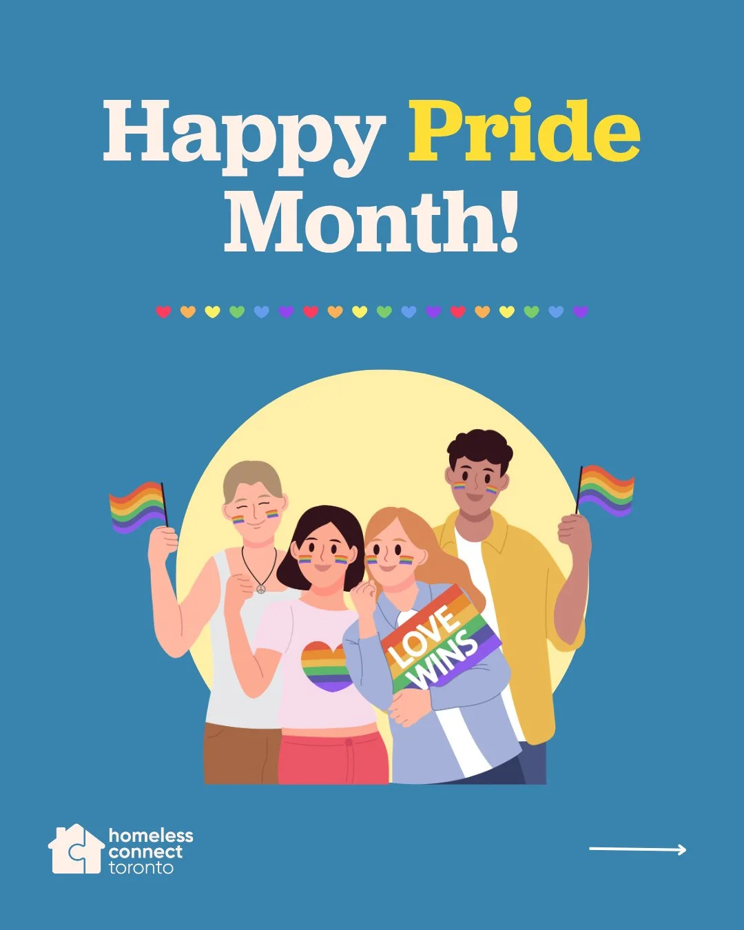 This month, we celebrate the courage, joy, and leadership of 2SLGBTQ+ communities across Toronto. 🌈⁠
⁠
Pride is a time to honour queer and trans voices, reflect on ongoing struggles for equity, and take action to ensure everyone has access to safe, 