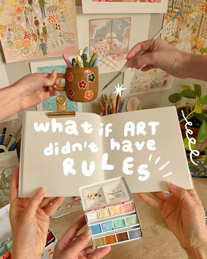 Want to try mixed media but feeling unsure what to grab? 🎨 I made a blog post with my favorite supplies &amp; brands so comment &ldquo;artsy&rdquo; and I&rsquo;ll share it! 
 👀 also I&rsquo;m working on a beginner-friendly mixed media class&hellip;