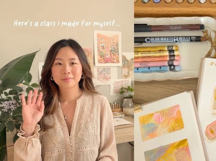 Mixed Media Joy is here ✨ This class was shaped by my own beginner questions, and by so many of yours over the years. 🤔 (one of my favorite classes to teach!)

FAQ Supplies: don&rsquo;t be overwhelmed, actually each student will embark on their own 