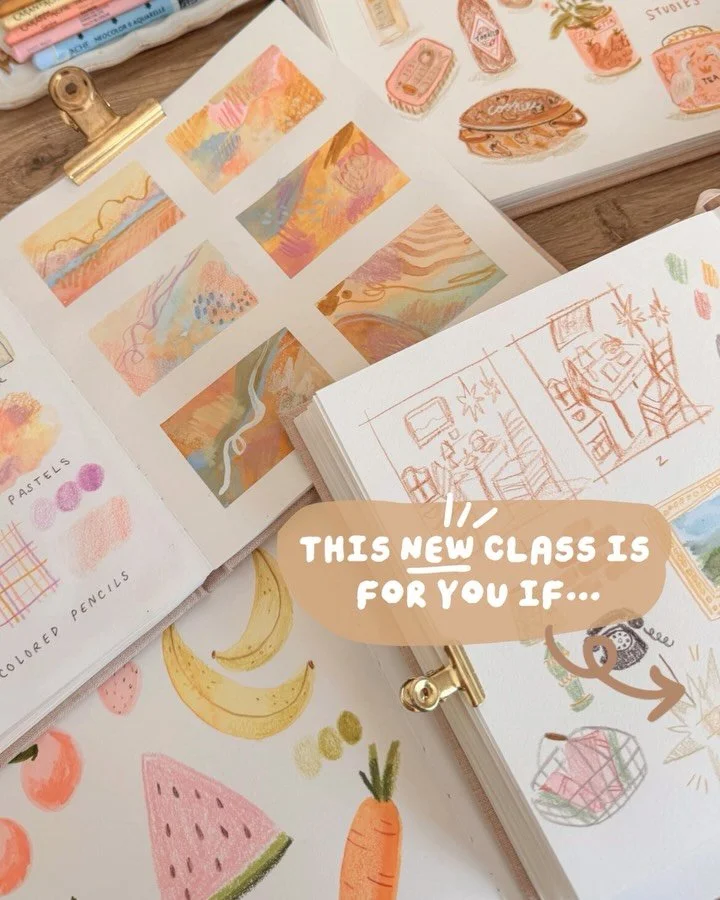 Hey 👋 I made a new class for anyone who wants to explore mixed media in a way that feels doable and fun 🖍️

In Mixed Media Joy, you&rsquo;ll choose your art materials, get gentle guidance, and practice techniques &amp; fun exercises that help you c