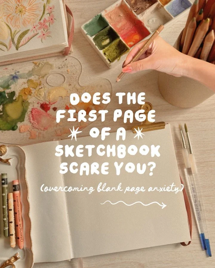 Does the first page of a sketchbook scare you or does a blank page feel intimidating? 👀

Sometimes I&rsquo;m convinced I&rsquo;m going to mess it up. I&rsquo;ll hate it. The idea felt better in my imagination. Or my mind just goes totally blank&hell