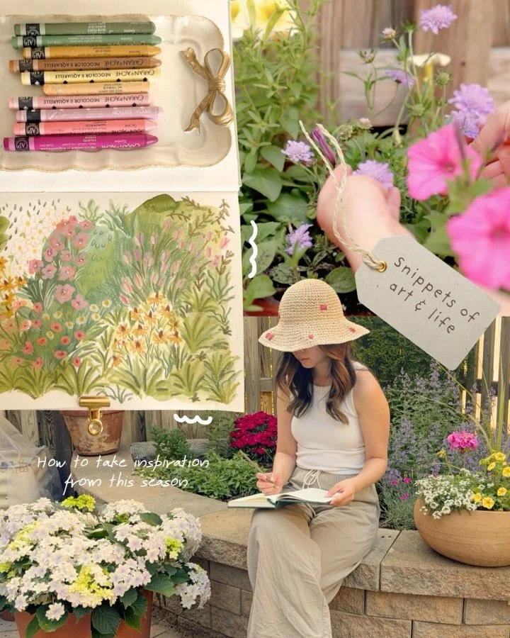 Lately I&rsquo;ve been enjoying working on my little garden and visiting the local markets 🥕 wanted to show you a few snippets of life and my sketchbook. When you feel uninspired, look around at what this season brings 🌷

🎨 Working on a new class 